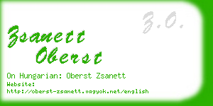 zsanett oberst business card